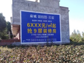 五峰品牌公司青睐的墙体广告
